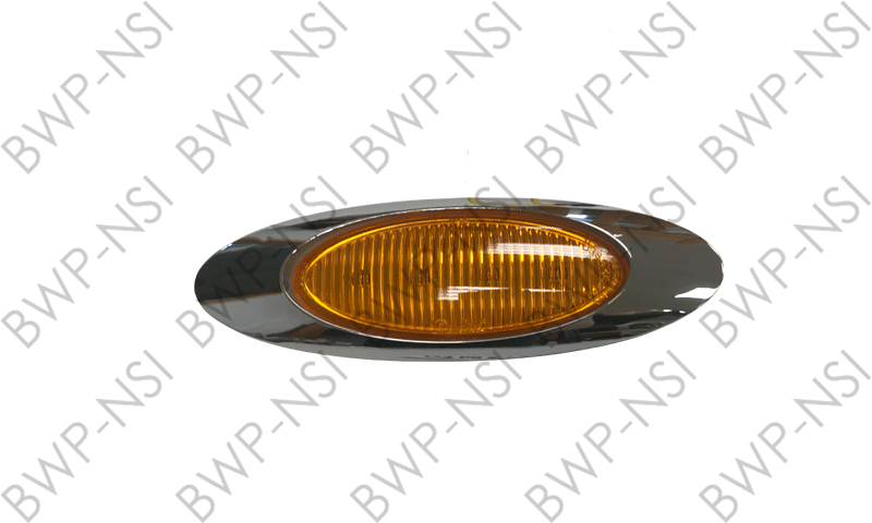 6  Oval Amber w Bezel Fender Clearance Side Marker Surface Mount 2/" LED Light