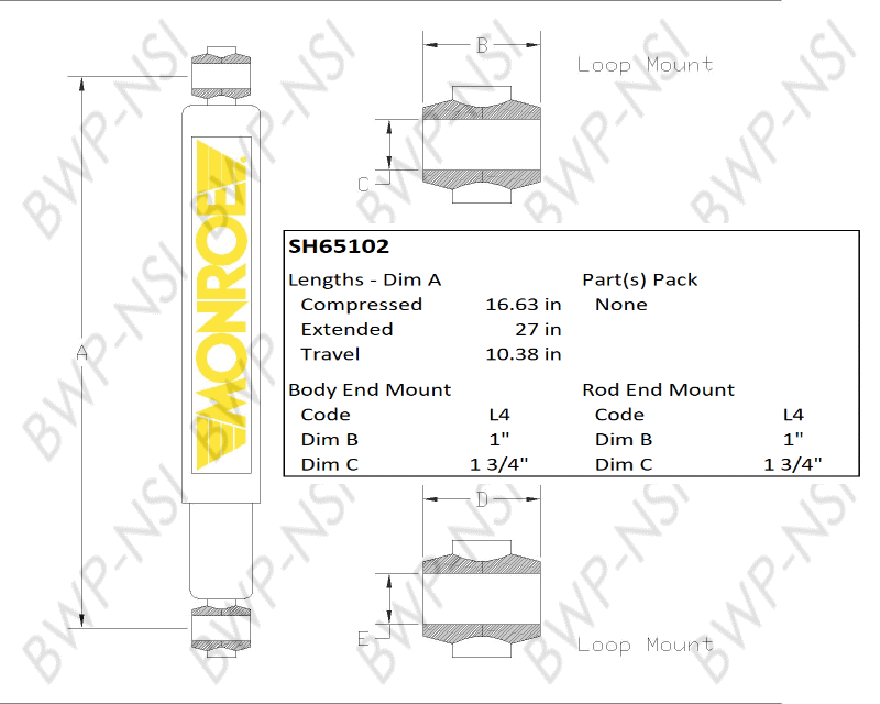 BWP-NSI Truck and Trailer Suspension Parts Lookup: Find springs, u 